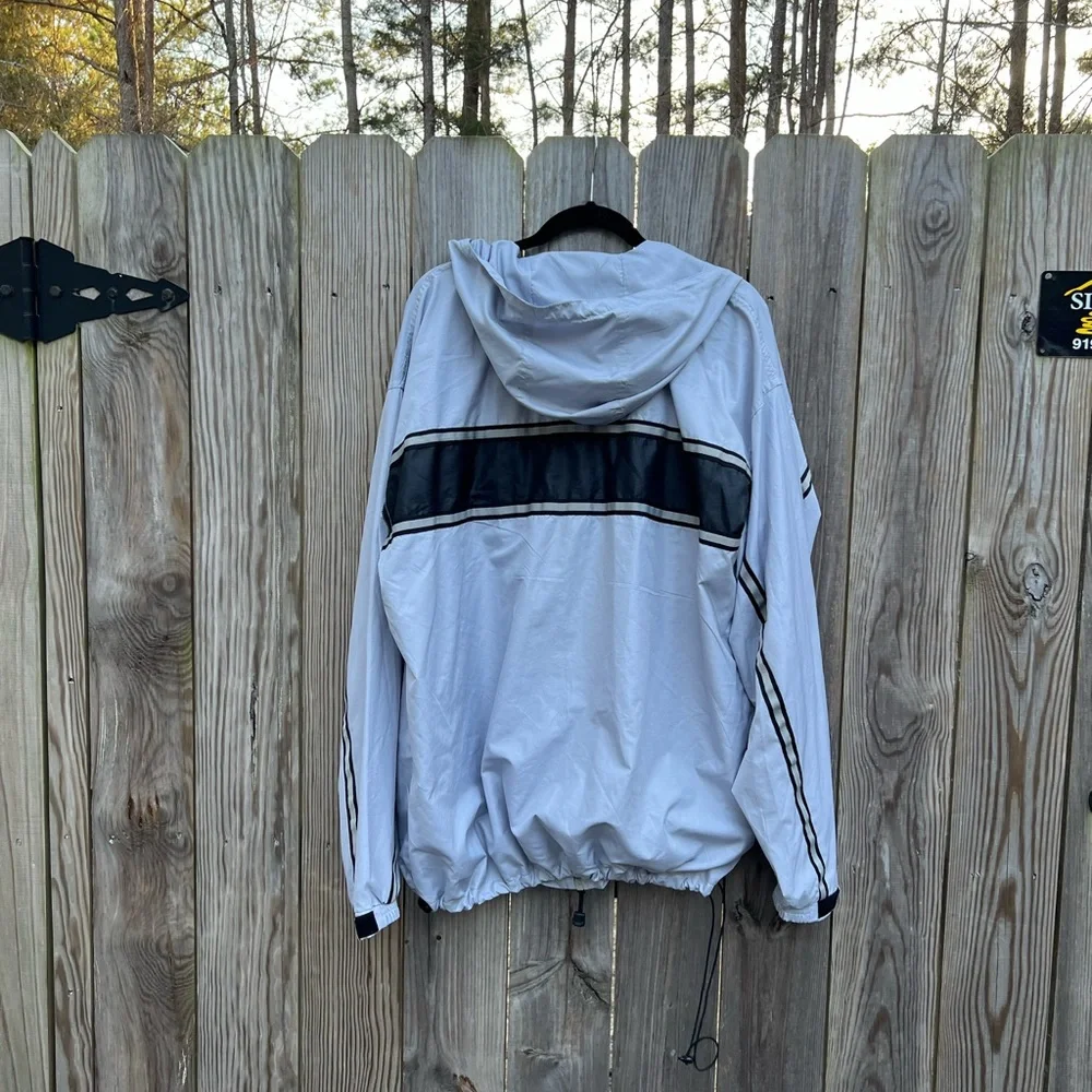 ABERCROMBIE Hooded Light Spring Fall Gray Jacket Mens XL